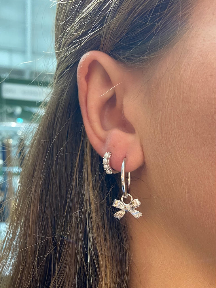 Bonnie on Midi Silver Hoops